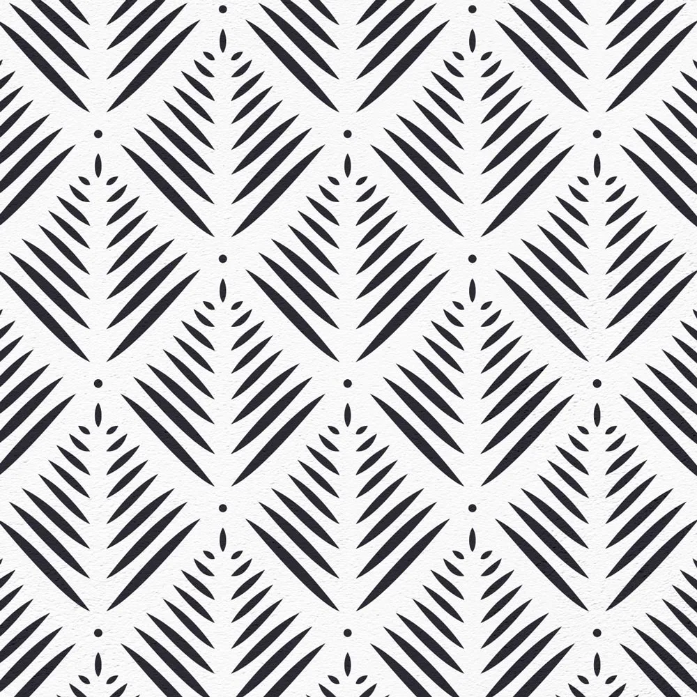 Szablon malarski Art Deco Palm 2 na betonowym tle