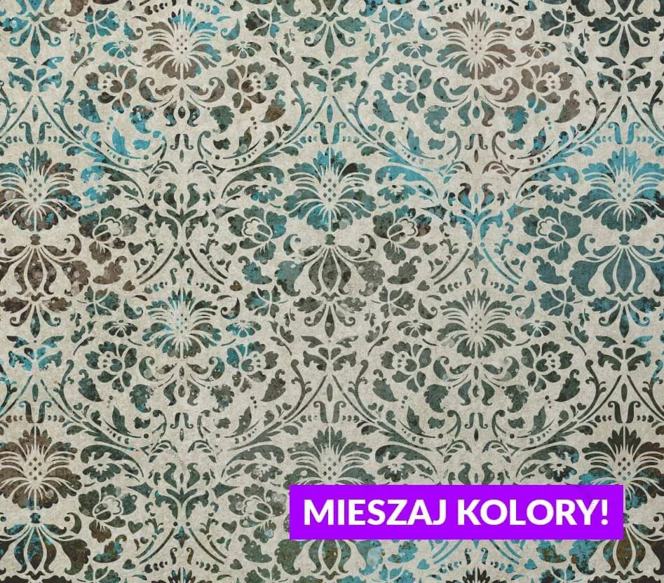 Szablon malarski Renesso - wzór powtarzalny kolorowy