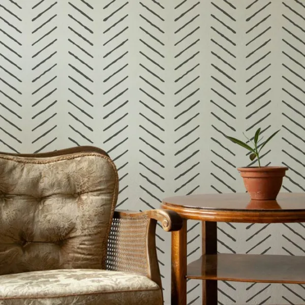 Chevron - skandynawski szablon malarski, minimalistyczny