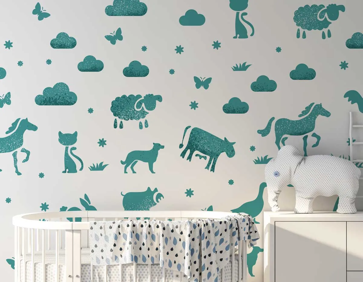 zwierzęta farma szablony malarskie