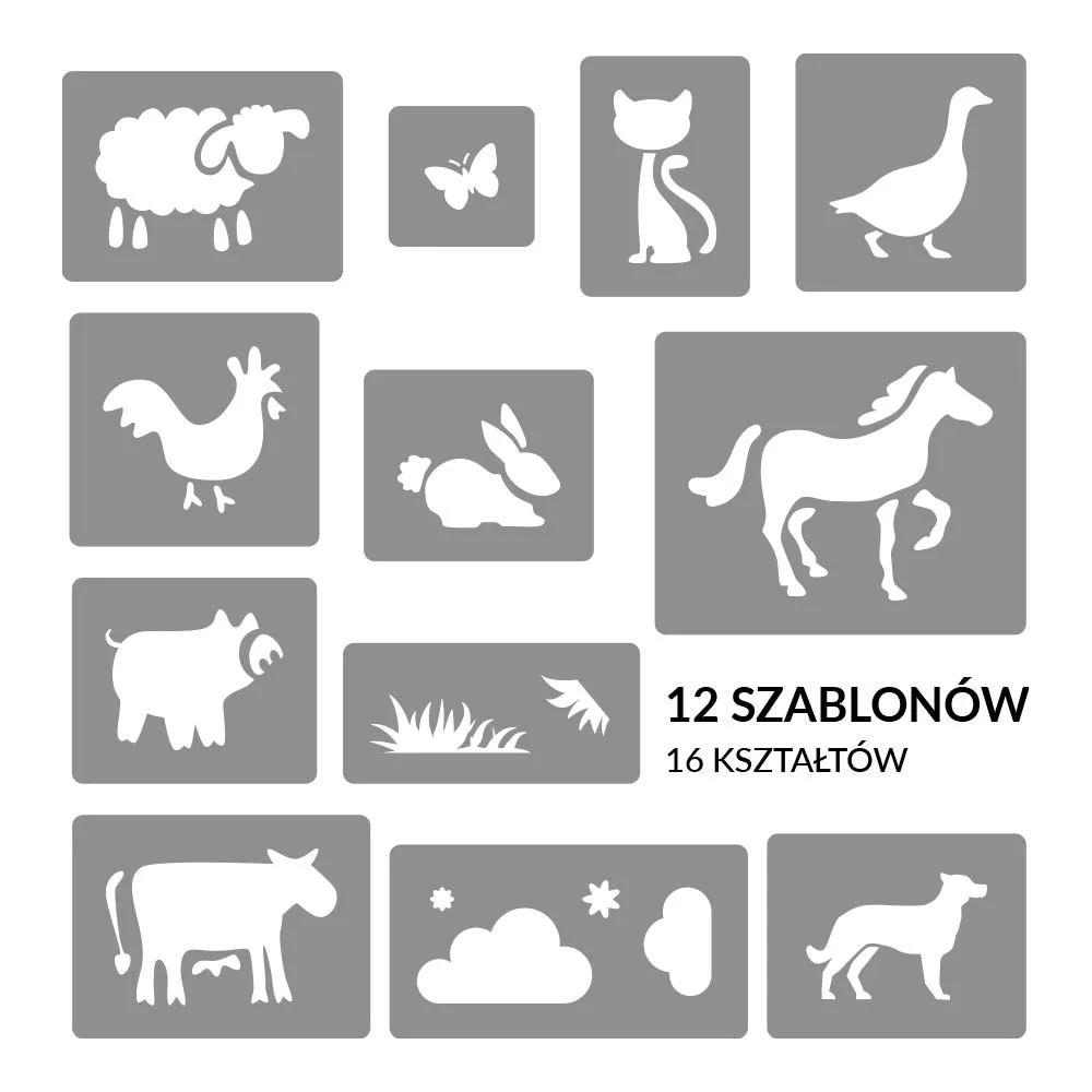 zwierzęta farma szablony malarskie